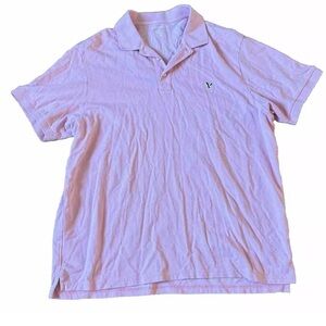American Eagle Mens Vintage Fit Polo Shirt Size XXL Pink Short Sleeve